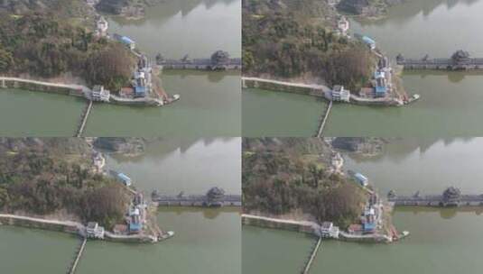 4K航拍湖南怀化思蒙国家丹霞湿地公园高清在线视频素材下载