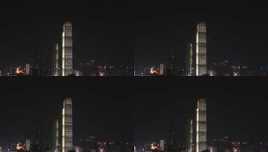 湖南长沙九龙仓国金中心航拍高清在线视频素材下载
