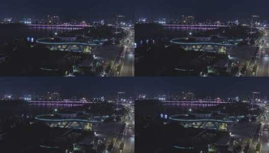 绍兴上虞城市阳台夜景高清在线视频素材下载