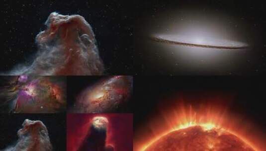宇宙星空太阳系银河星云穿梭高清在线视频素材下载