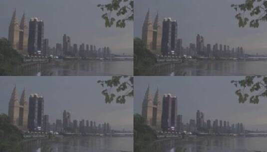 重庆摩天双子塔 4klog高清在线视频素材下载