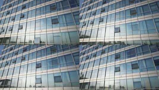 现代玻璃幕墙办公大楼高清在线视频素材下载