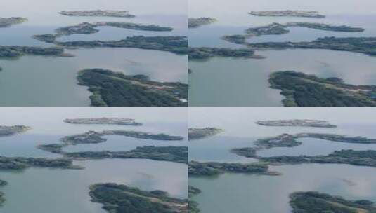 旅游景区湖北陆水湖竖屏航拍高清在线视频素材下载