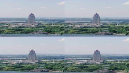城市航拍江西赣州和谐钟楼竖屏高清在线视频素材下载