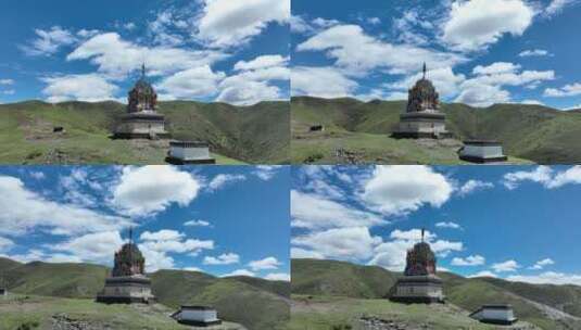 经幡塔藏文化高清在线视频素材下载