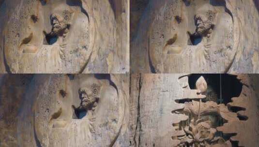木雕人物雕刻高清在线视频素材下载