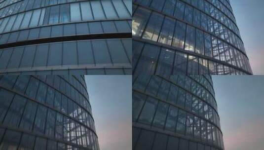 上海中心大厦写字楼玻璃幕墙特写高清在线视频素材下载