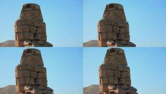埃及的门农石像高清在线视频素材下载