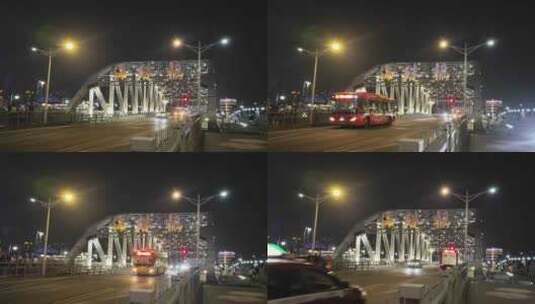海珠桥夜景车流_8K高清在线视频素材下载