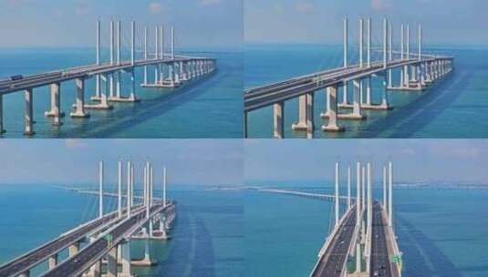 青岛胶州湾大桥青岛跨海大桥航拍高清在线视频素材下载