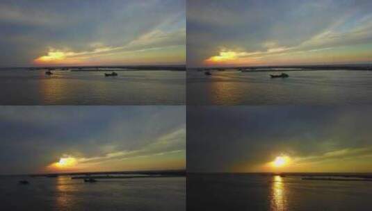 烟台莱州海景镜头航拍高清在线视频素材下载