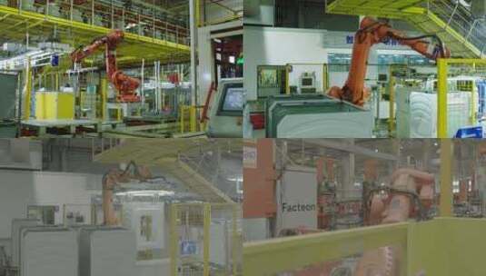 工厂智能科技机械臂运作高清在线视频素材下载