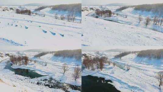 兴安盟山区雪景高清在线视频素材下载