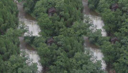 雨后泰山，飞瀑流水高清在线视频素材下载