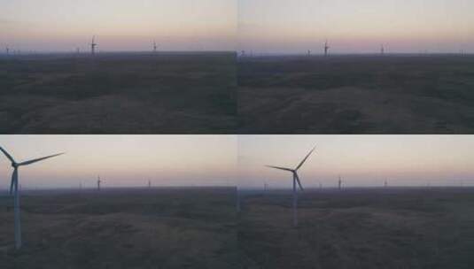 风能发电  风能大风车高清在线视频素材下载
