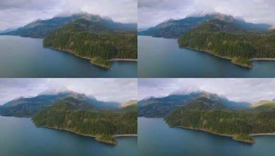 湖泊和森林的风光高清在线视频素材下载