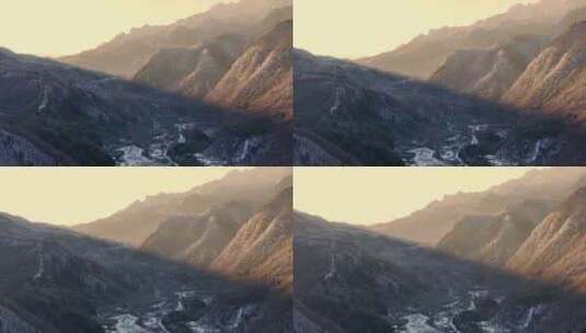 秦岭冬季雪景高清在线视频素材下载