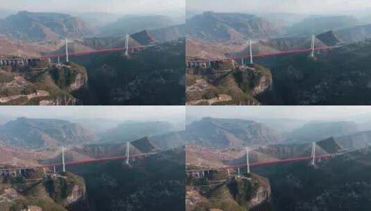 北盘江特大桥风景风光高清在线视频素材下载