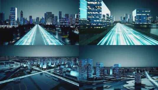 三维科技城市生长动画高清在线视频素材下载