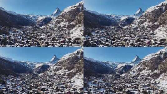 瑞士采尔马特马特洪峰高清在线视频素材下载