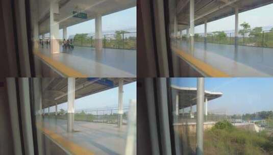 火车窗外风景风光实拍高清在线视频素材下载