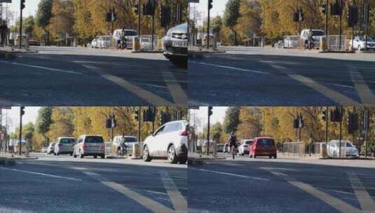 在道路上行驶的车辆高清在线视频素材下载