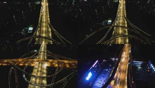 高架桥立交桥汽车车辆车流视频素材高清在线视频素材下载