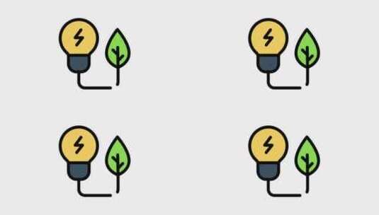 Eco Energy动画图标高清在线视频素材下载