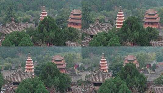 航拍平顶山汝州风穴寺高清在线视频素材下载