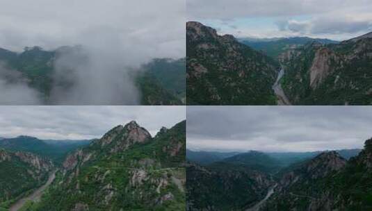 _阴雨雨雾山区山峦高清在线视频素材下载