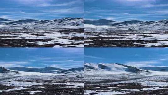 竖屏雪山山脉山峰冬季自然风光高清在线视频素材下载