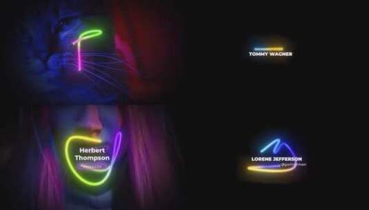 霓虹灯电影标志动画LOGO展示AE模板高清AE视频素材下载