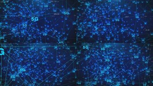 5G网络信号数据传输和连线背景高清在线视频素材下载