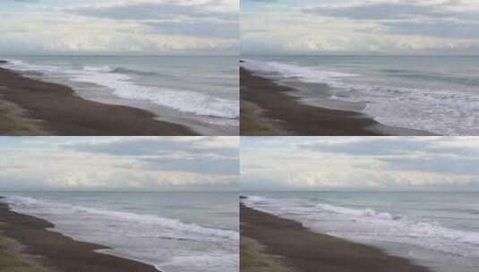 高清实拍海浪拍打海滩高清在线视频素材下载