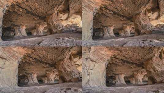 山洞的岩石景观高清在线视频素材下载