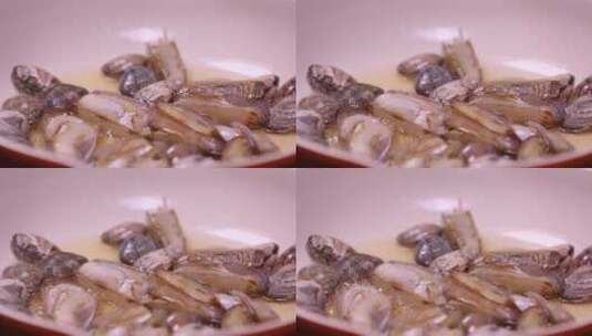 爆炒花蛤蛏子小海鲜 (5)高清在线视频素材下载