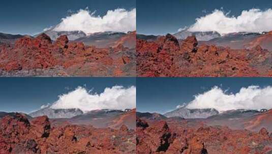 火山岩石航拍高清在线视频素材下载
