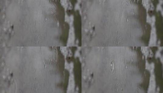 雨水落下的波纹高清在线视频素材下载