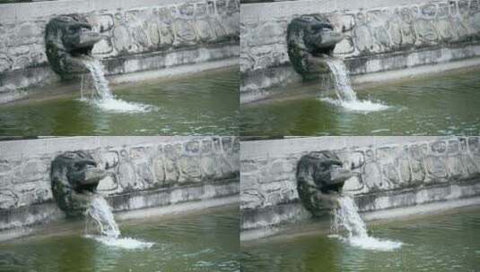北京大觉寺许愿池内流动的水高清在线视频素材下载