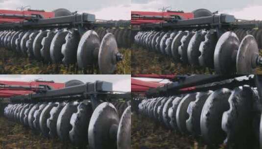 拖拉机在田间地头耕作高清在线视频素材下载