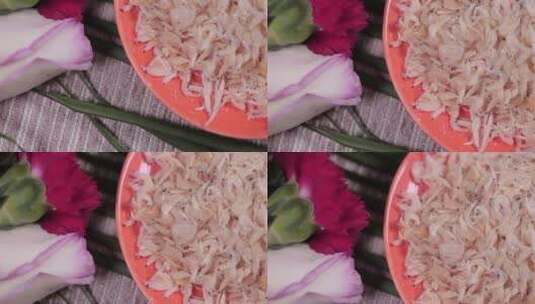 补钙虾皮虾仁海米食材高清在线视频素材下载