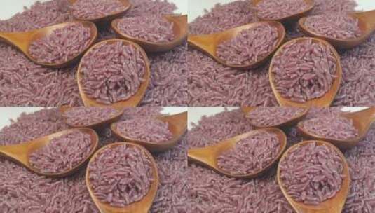 4K五谷杂粮优质紫薯米高清在线视频素材下载