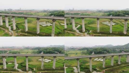 湖南省长沙城际铁路的航拍高清在线视频素材下载