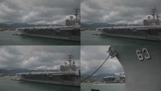 航空母舰进入夏威夷高清在线视频素材下载