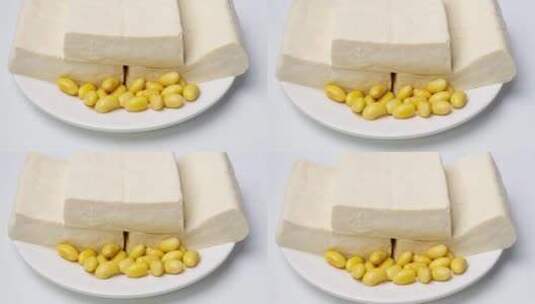 豆腐块食材配菜4k平移镜头高清在线视频素材下载