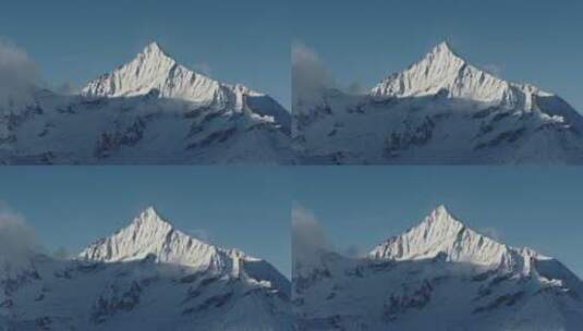 瑞士瓦莱州马特宏峰的美丽雪山高清在线视频素材下载