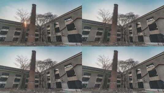 杭州工业老厂房延时摄影高清在线视频素材下载