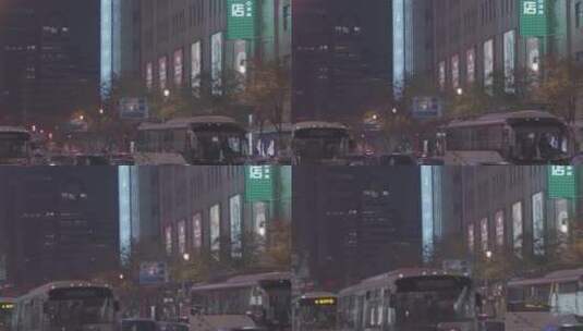 上海繁华路段拥堵车流高清在线视频素材下载