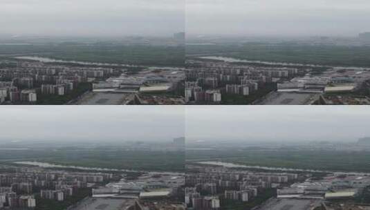 航拍广州城郊风光高清在线视频素材下载