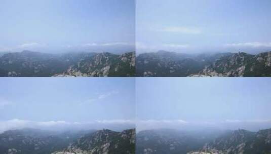 风云突变 大雾来袭 高潮1分钟处 5A景区崂山高清在线视频素材下载